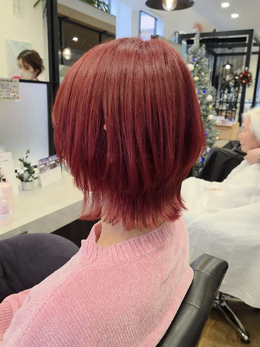 ミディアム カラー ヘアカラー 関口 友菜のヘアスタイル