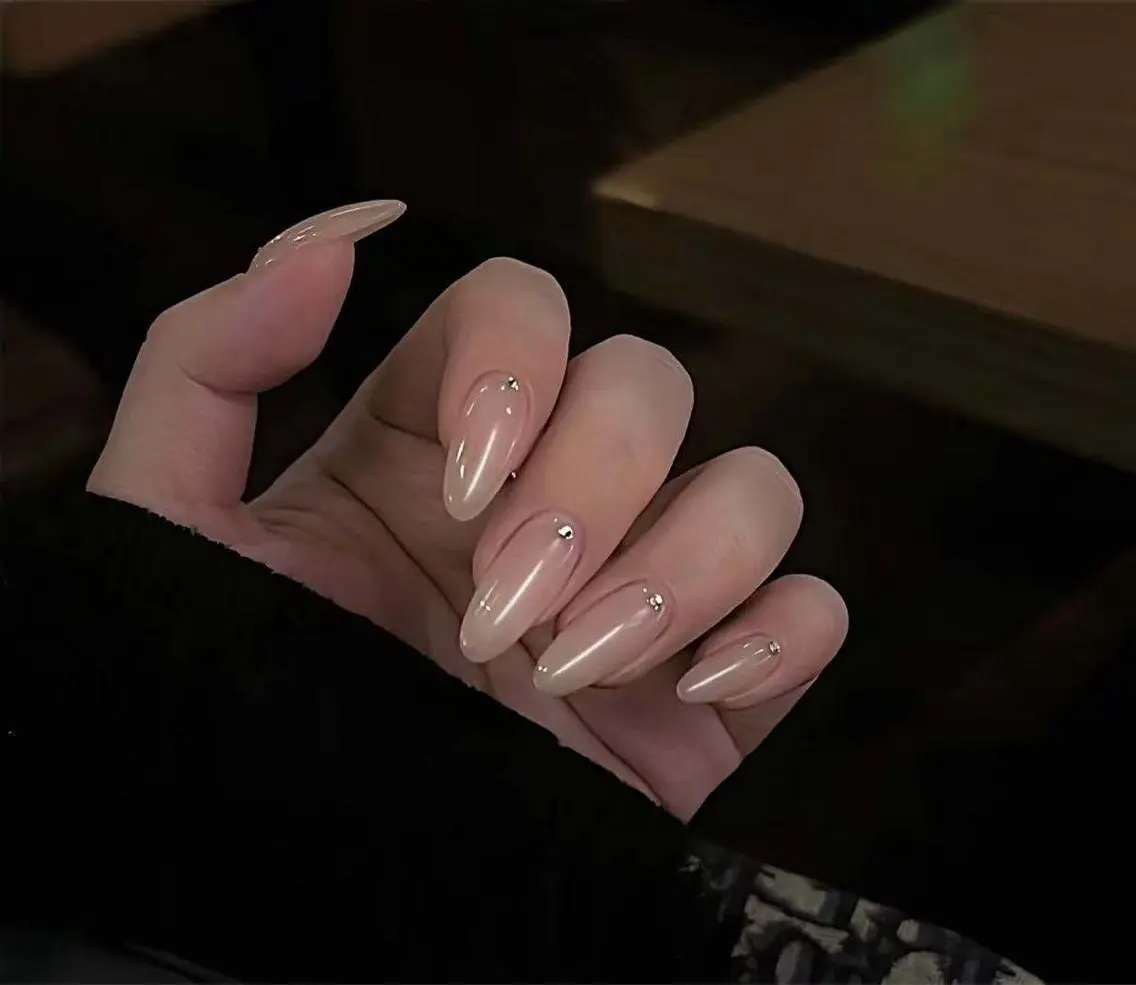 ネイル フラワーネイル フレンチネイル ジェルネイル ガラスフレンチ ハート ハンドネイル BabyYouMi nailのネイルデザイン