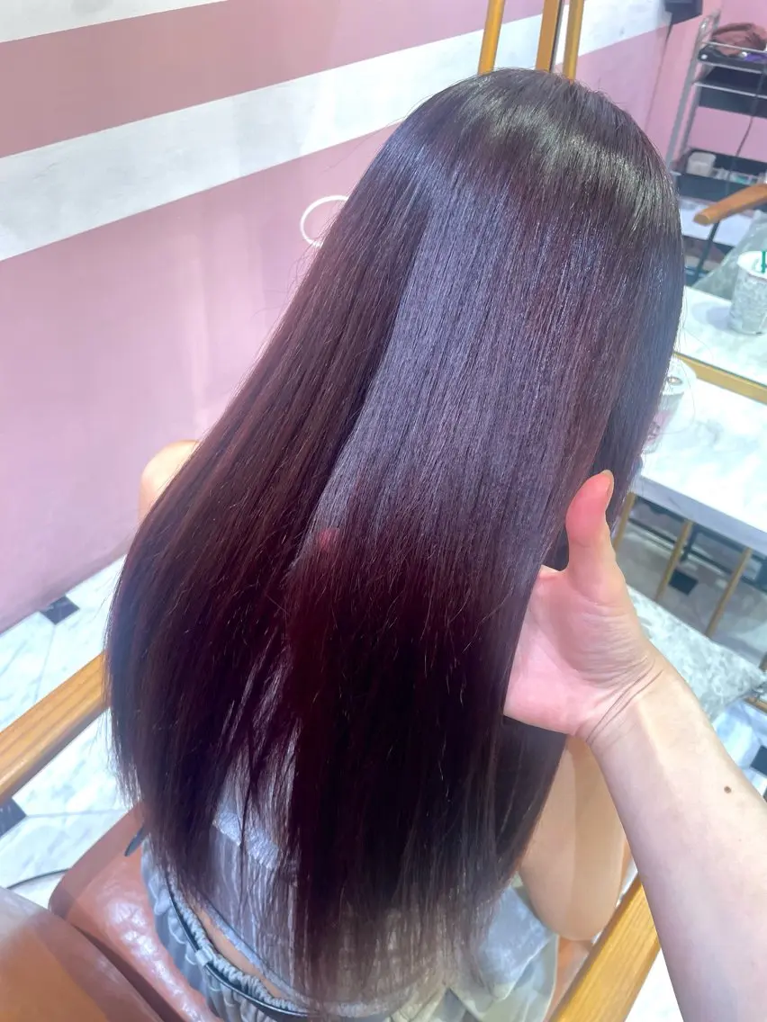 《限定価格》艶カラー✨️＋トリートメント＋前髪カット✂️の写真