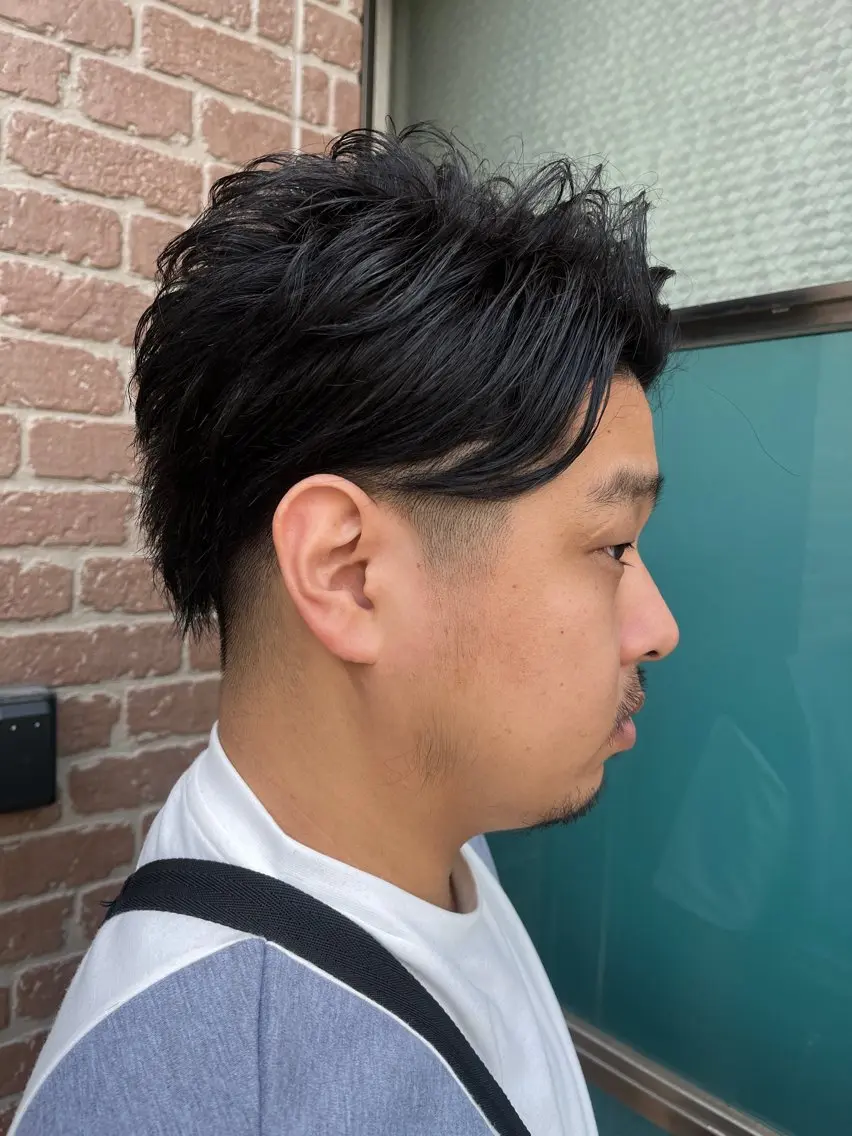 ミディアム カラー パーマ ヘアアレンジ メンズ キッズ メンズブリーチ メンズハイライト メンズインナーカラー メンズ韓国風 ブリーチ 久木原 ゆりのヘアスタイル