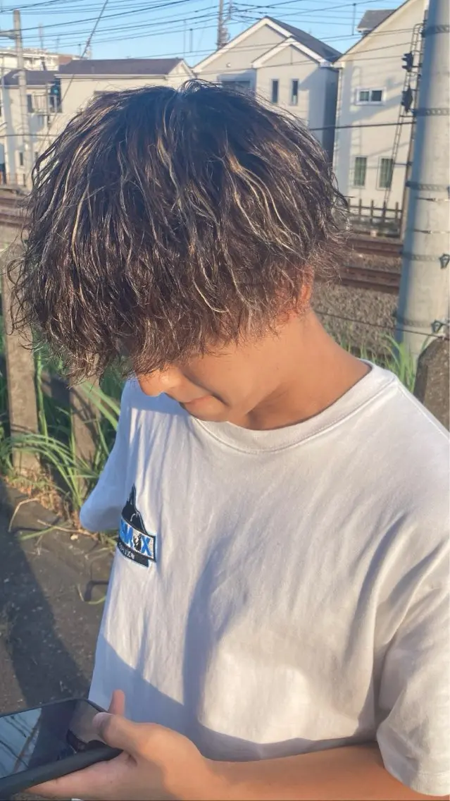 パーマ メンズ ブリーチ指名 No.1🦋KOKIのヘアスタイル