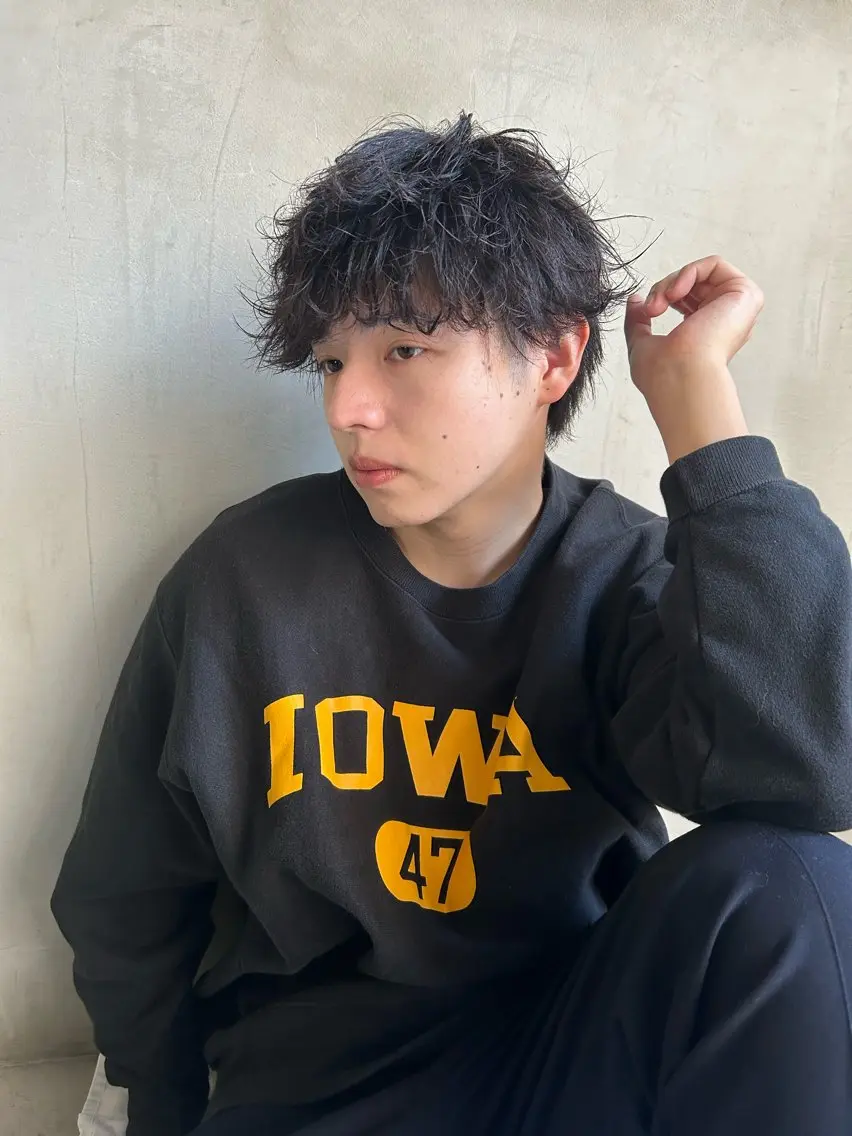 ロング パーマ カット パーマ メンズ清潔感のプロ 💈メンズパーマ藤田のヘアスタイル