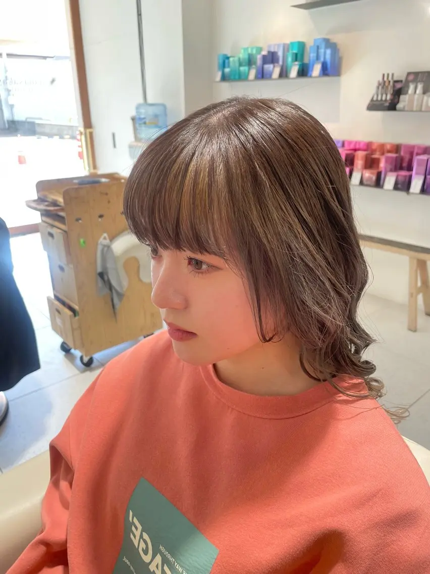 ロング ヘアカラー 福田千尋/インナー カラー/縮毛矯正のヘアスタイル
