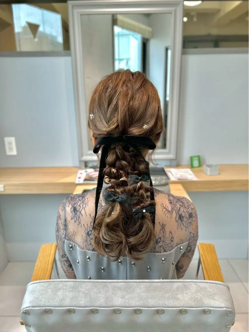 ヘアアレンジ 🎀ゆづき🫧 透明感/アレンジ💝のヘアスタイル