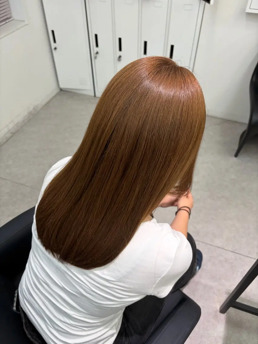 ロング カラー ベージュカラー ブリーチ ダブルカラー ヘーゼル ブリーチなしカラー ヘアカラー ミルクティー/渋谷 shunta🌟🌟のヘアスタイル