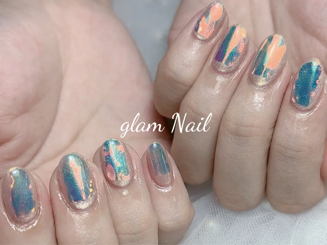 ネイル エツメ💅 長さ出し🎀デザインのネイルデザイン