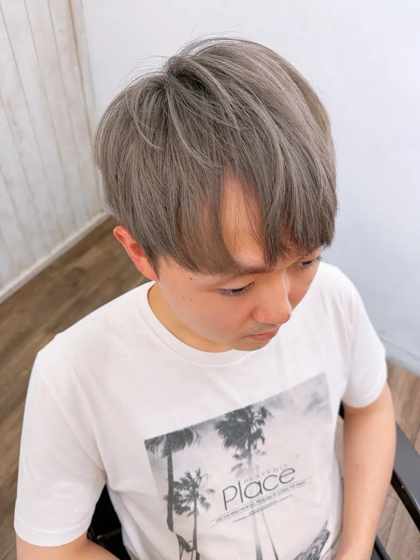カラー メンズ メンズブリーチ ブリーチ ハイライト⭐️上野 高広のヘアスタイル