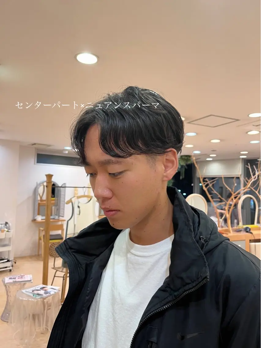パーマ メンズ センターパート メンズパーマ ニュアンスパーマ 💠つたふうか/ 韓国/メンズヘア💠のヘアスタイル