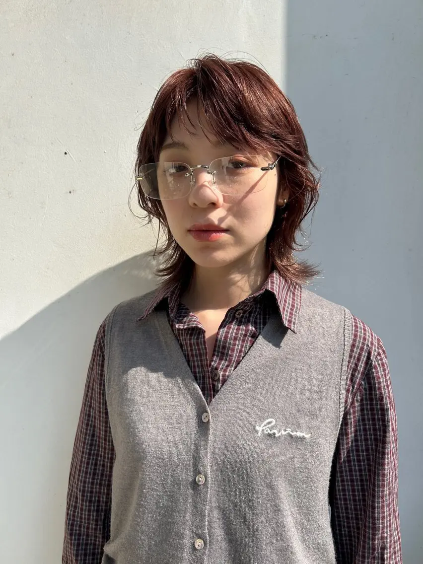 ショート カラー ブラウンカラー ピンクカラー baLon.fem/ 澤田 奈々子のヘアスタイル