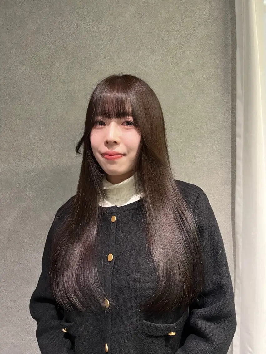 ロング カラー ブラウンカラー ラベンダーカラー カット ヘアカラー 博多/ハイトーン /syokoのヘアスタイル