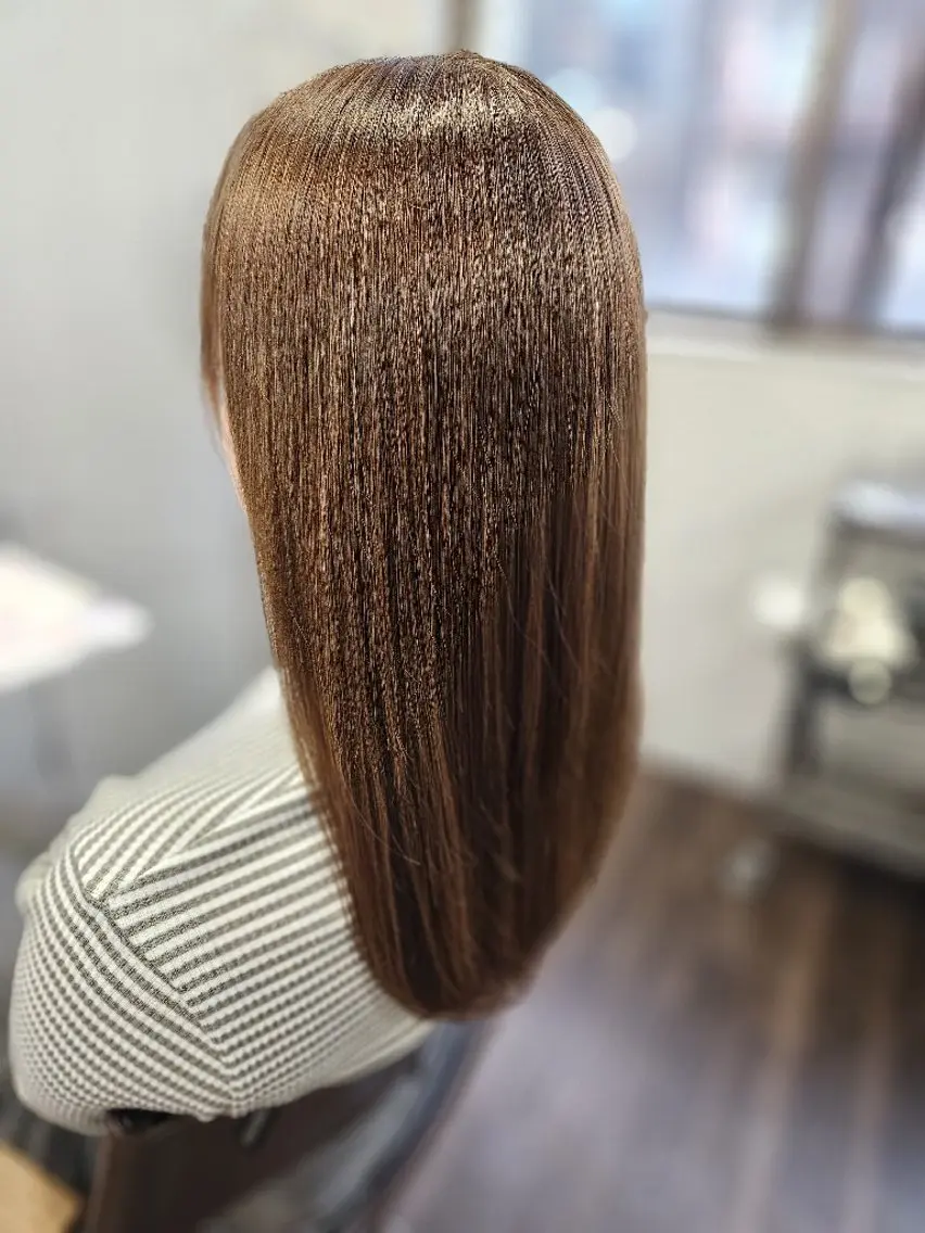 ロング カラー パーマ ベージュカラー オリーブベージュ 縮毛矯正 カット ヘアカラー 縮毛矯正 トリートメント terra✂️川嶋 大輔のヘアスタイル