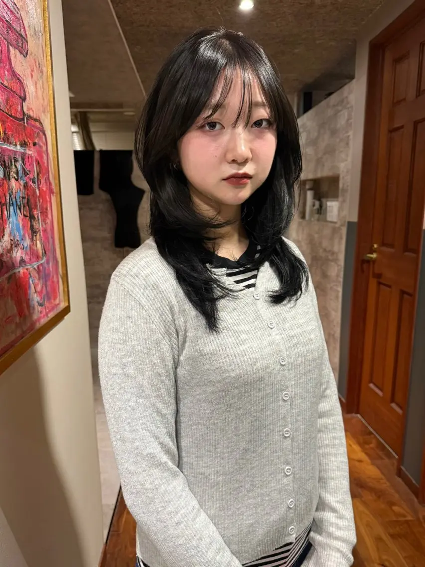 ミディアム カラー 似合わせカット カット ヘアカラー トリートメント mai / linoah˚✧のヘアスタイル