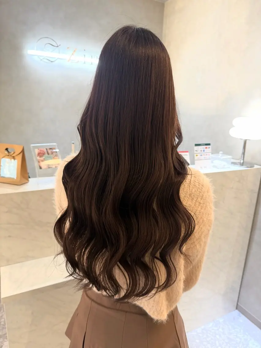 ロング カラー ヘアカラー トリートメント 🎀髪質改善/艶髪/ 艶カラー🎀浅田涼風のヘアスタイル