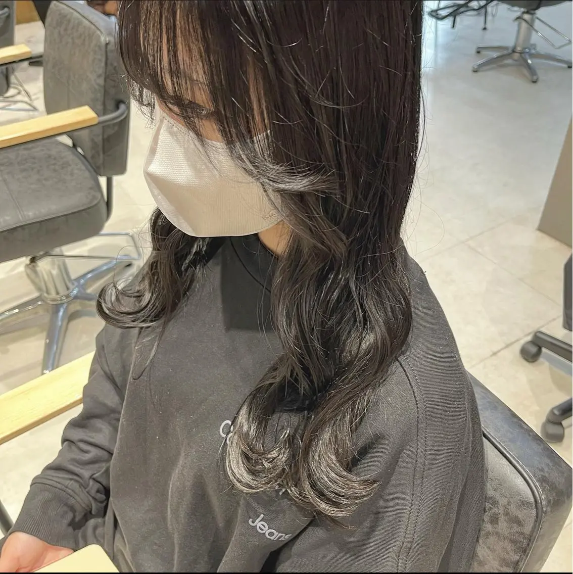ロング カット ヘアカラー 似合わせ＋韓国カット ニシヤマ　マイのヘアスタイル