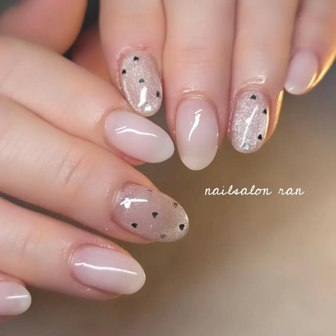 ネイル ハート ハンドネイル ハンドケア nailsalon ranのネイルデザイン