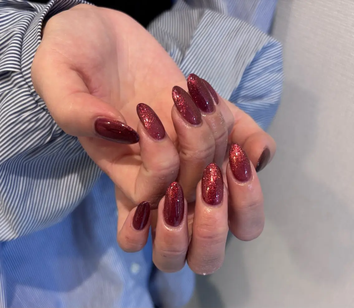 ネイル ラメ(グリッター) マグネットネイル ハンドネイル ♡CELEBRAIL YUKI♡のネイルデザイン