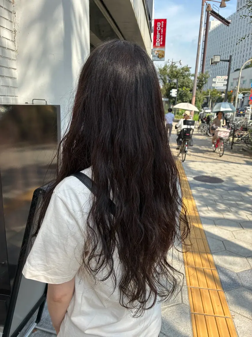 ロング パーマ ショート・パーマ・デ ザインカラー/むつみのヘアスタイル