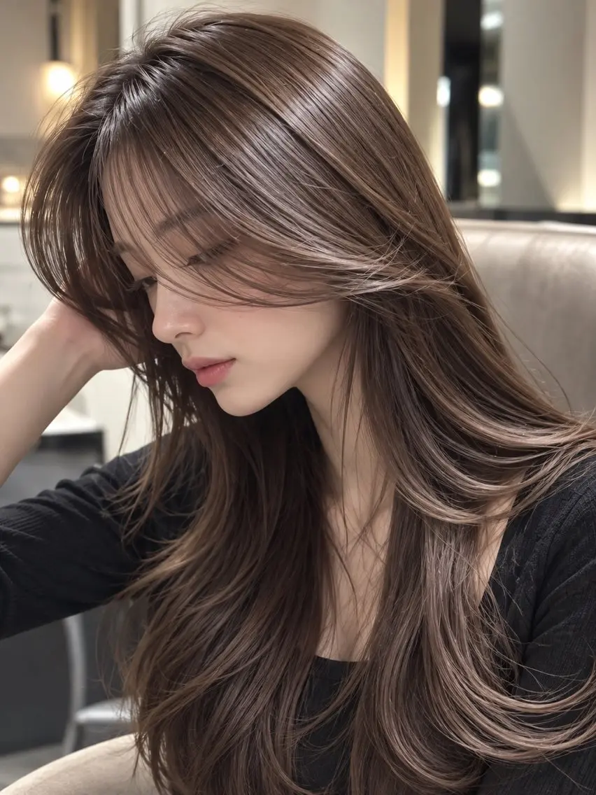 ロング カット トリートメント 髪質改善 石井良典のヘアスタイル