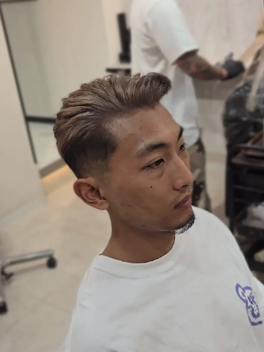 メンズ ショート メンズブリーチ フェードカット カット ヘアカラー ヘアセット LEN名古屋/パーマ 海外ヘア/メンズ特化のヘアスタイル