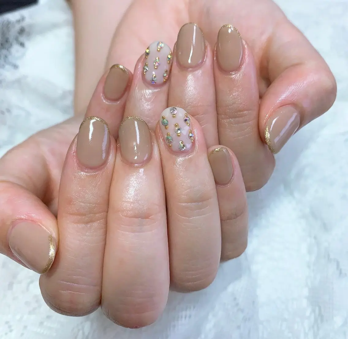 ネイル オーロラネイル オフィスネイル ハンドネイル ハンドケア ベテランネイル cnc  nailのネイルデザイン