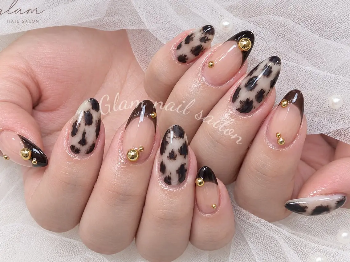 ネイル ハンドネイル エツメ💅 長さ出し🎀デザインのネイルデザイン