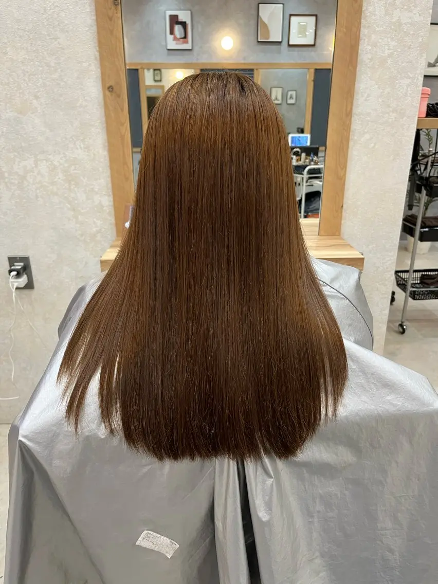 ロング ボブ くびれヘア 髪質改善 韓国風ヘア レイヤーカット 髪質改善／レイヤー／ 🐈Yokotaのヘアスタイル