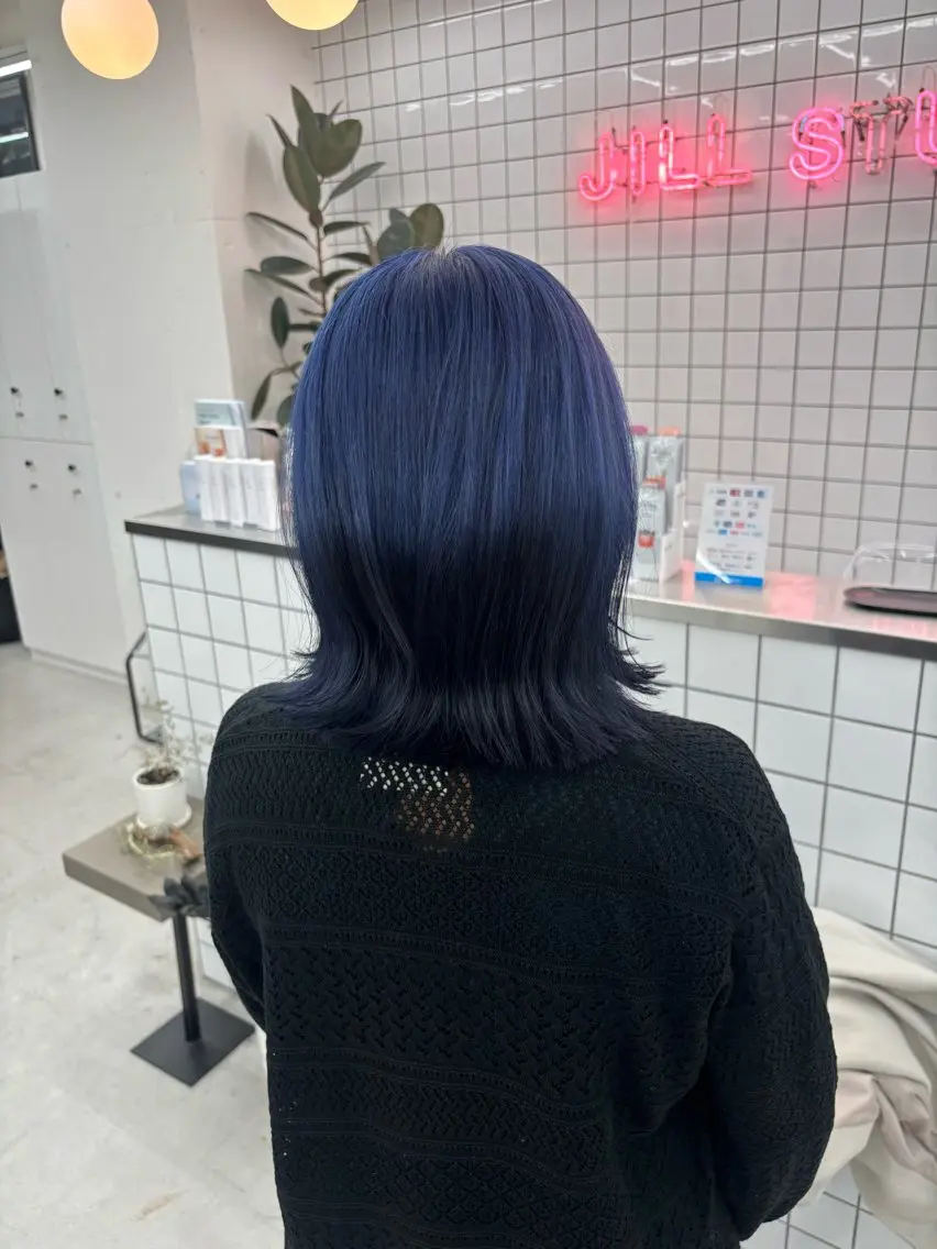 ミディアム カラー デザインカラー グラデーションカラー ヘアカラー 夕羽夢🍓矢場/ JILLSTUDIOのヘアスタイル