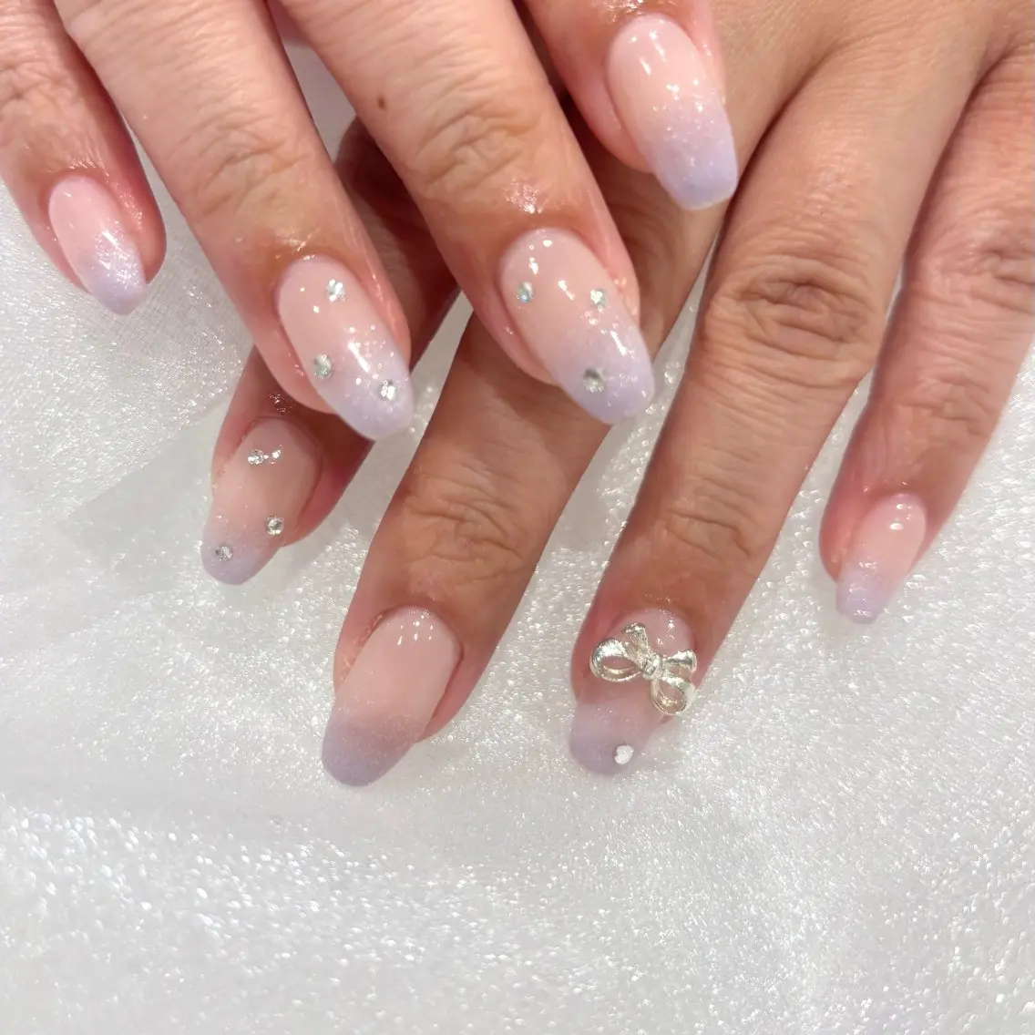 ネイル グラデーション パープル ハンドネイル nailist🍒 ヤマザキのネイルデザイン