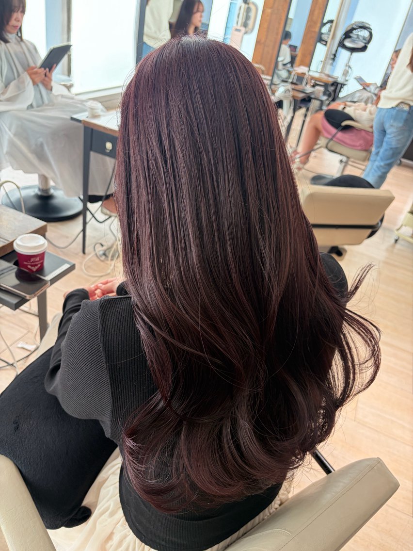 ロング カット ヘアカラー トリートメント 🎀大竹美侑／顔まわ りカット／レイヤーのヘアスタイル