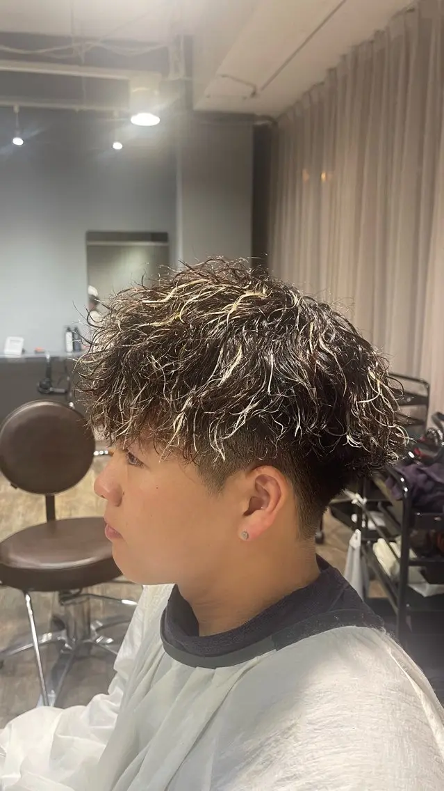 カラー パーマ メンズ カット パーマ 大人男子の メンズパーマのヘアスタイル