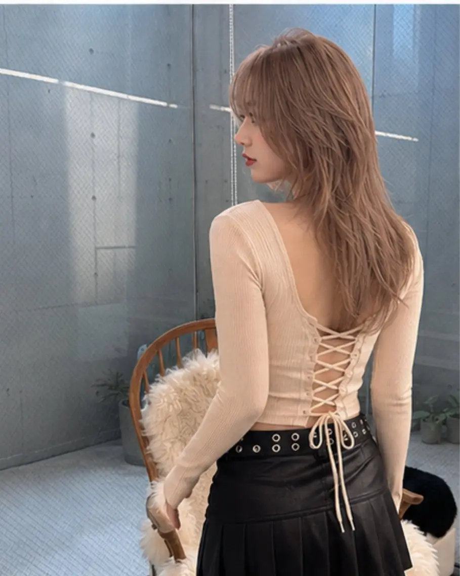 ロング 韓国風ヘア レイヤーカット カット ヘアカラー pia 薬院のヘアスタイル
