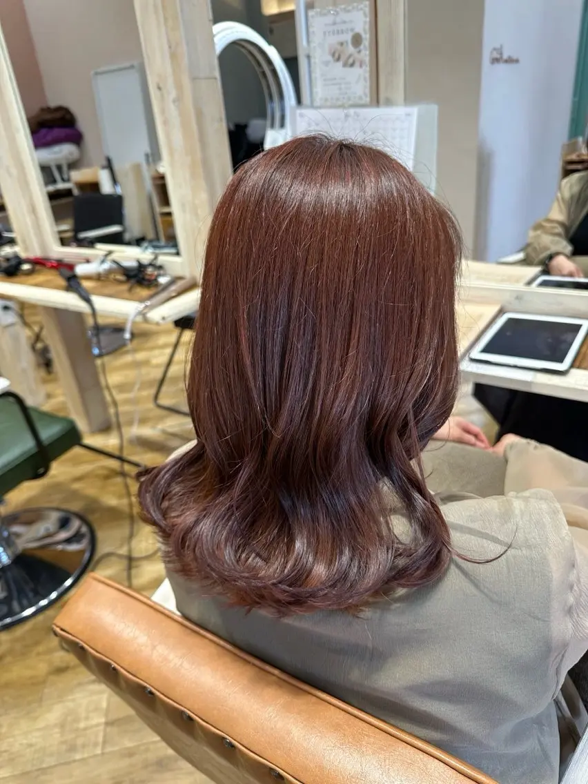 ミディアム ヘアカラー 久保田 透明感カラー✨のヘアスタイル