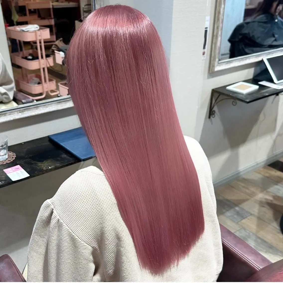 ロング カラー カット ヘアカラー トリートメント 柔らかいbeige ¦韓国¦🩰マユ🩰のヘアスタイル