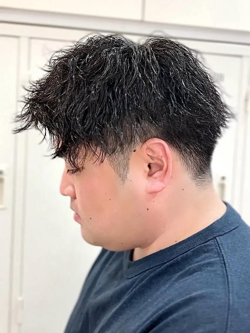 ショート メンズ カット パーマ 🩵波巻き/ツイスパ HARU💎のヘアスタイル