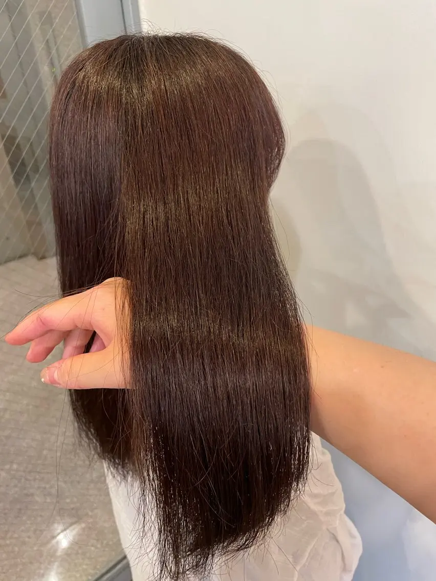 ロング カラー ピンクカラー 韓国ヘア 🤍中西麻友🤍のヘアスタイル