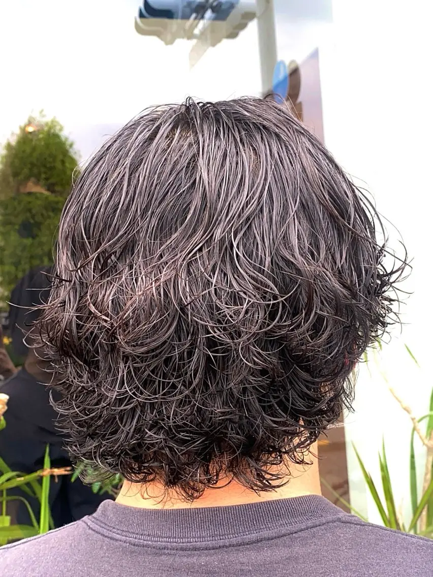 ミディアム パーマ メンズ 外国人風カラー カット パーマ 谷口 悠生のヘアスタイル