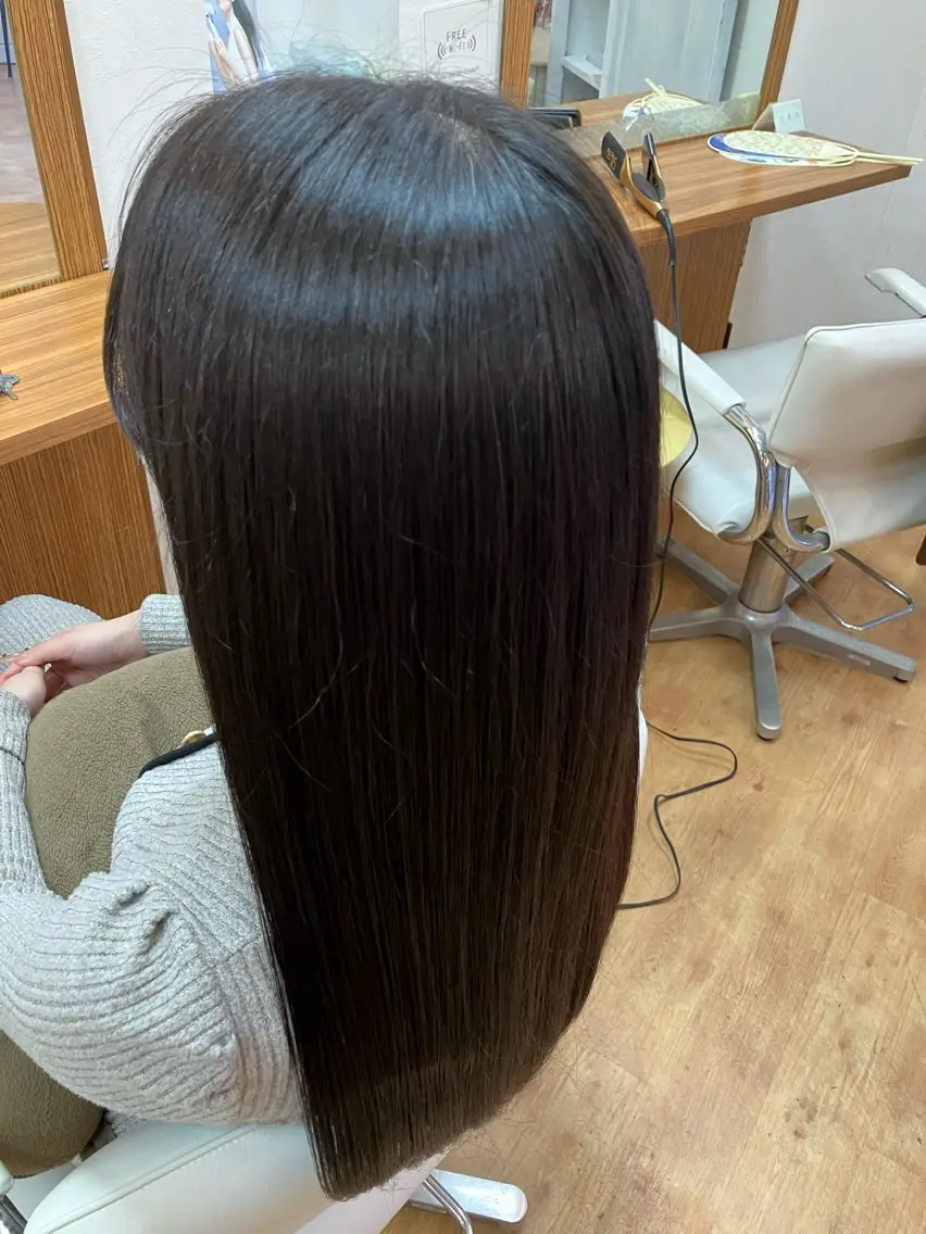ロング 高畑×縮毛矯正 薬剤選定 湯浅貴子のヘアスタイル