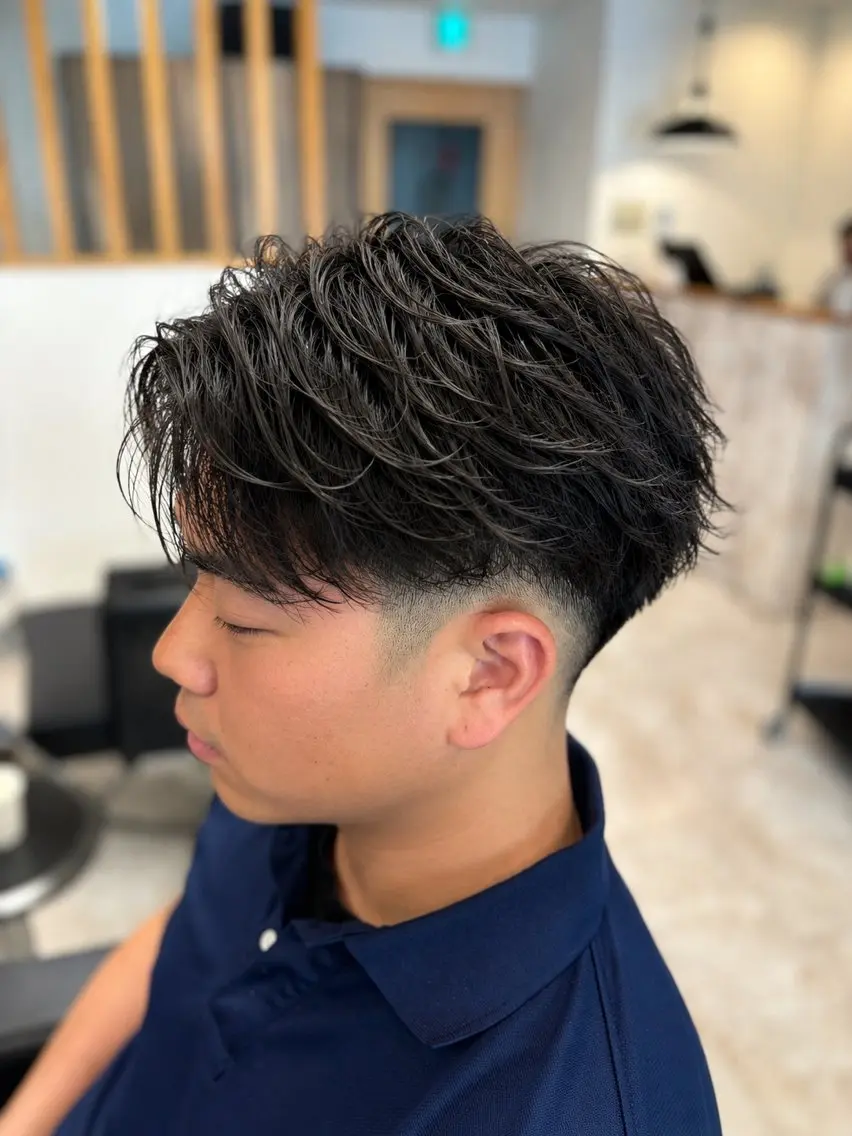 パーマ メンズ カット パーマ メンズサロン リョウタのヘアスタイル