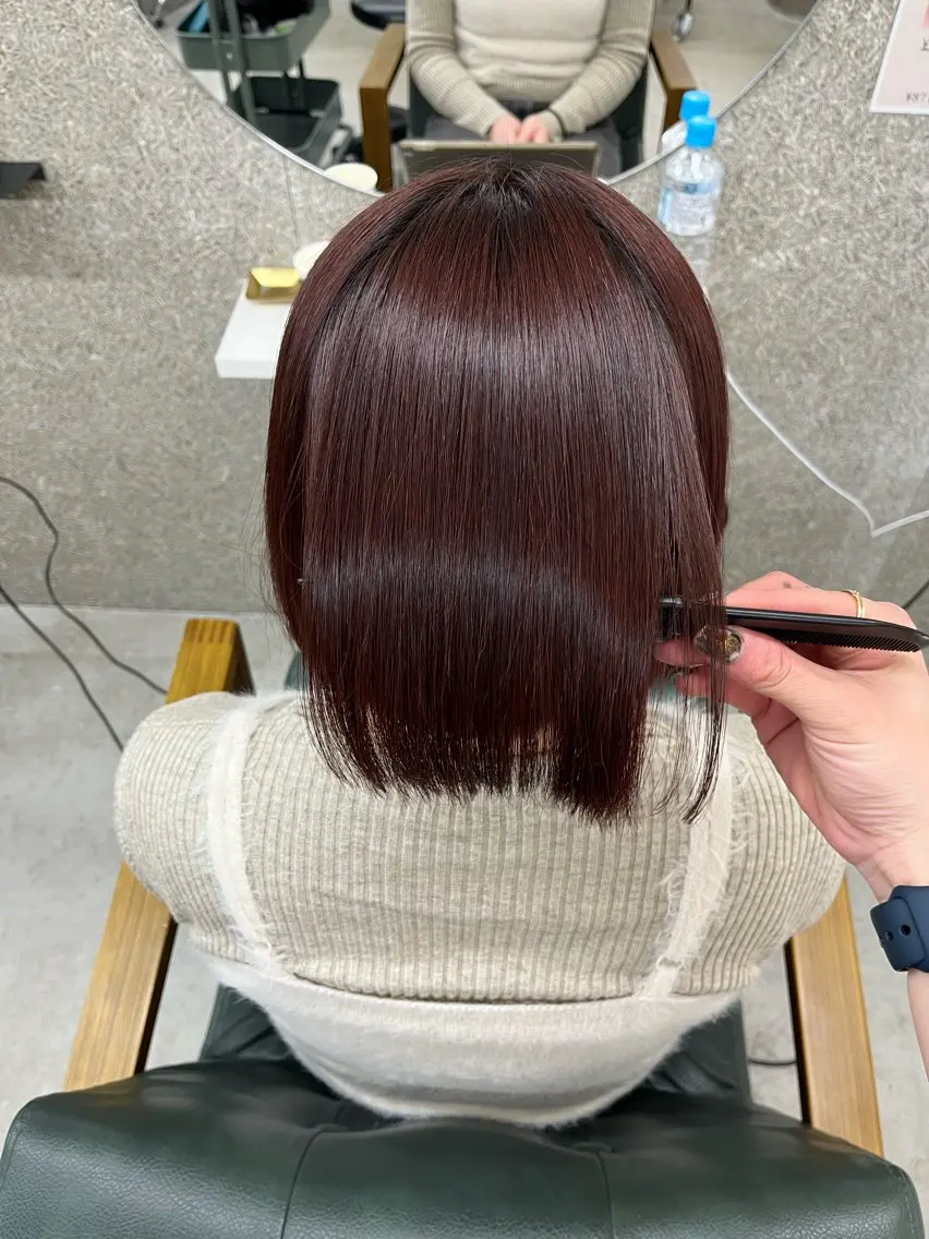 ショート カラー 髪質改善 縮毛矯正 Merci Ayumiのヘアスタイル