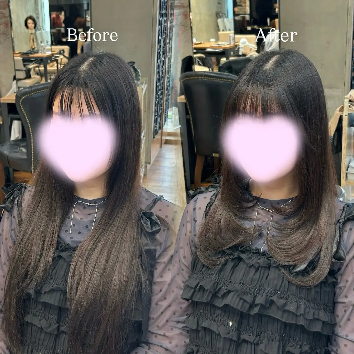セミロング セミロングレイヤー レイヤーカット 韓国レイヤー/ Yuuna🩶のヘアスタイル