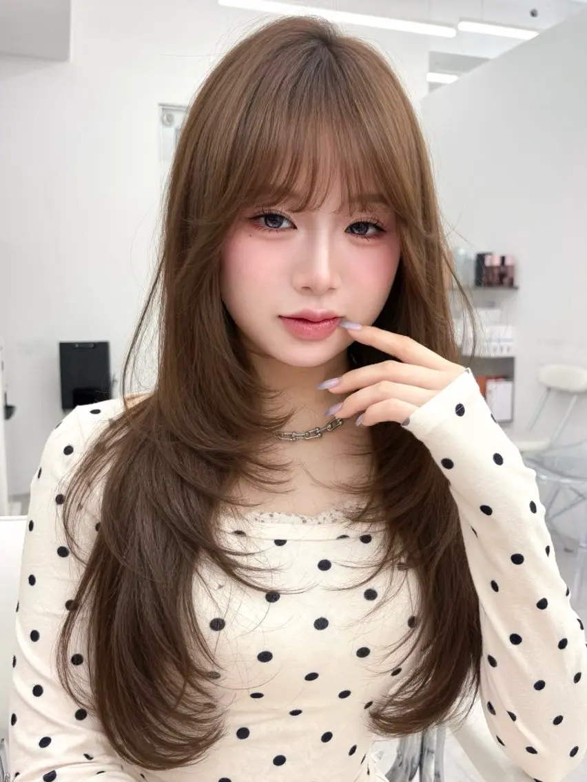 ロング 韓国ヘア🎀 もかのヘアスタイル