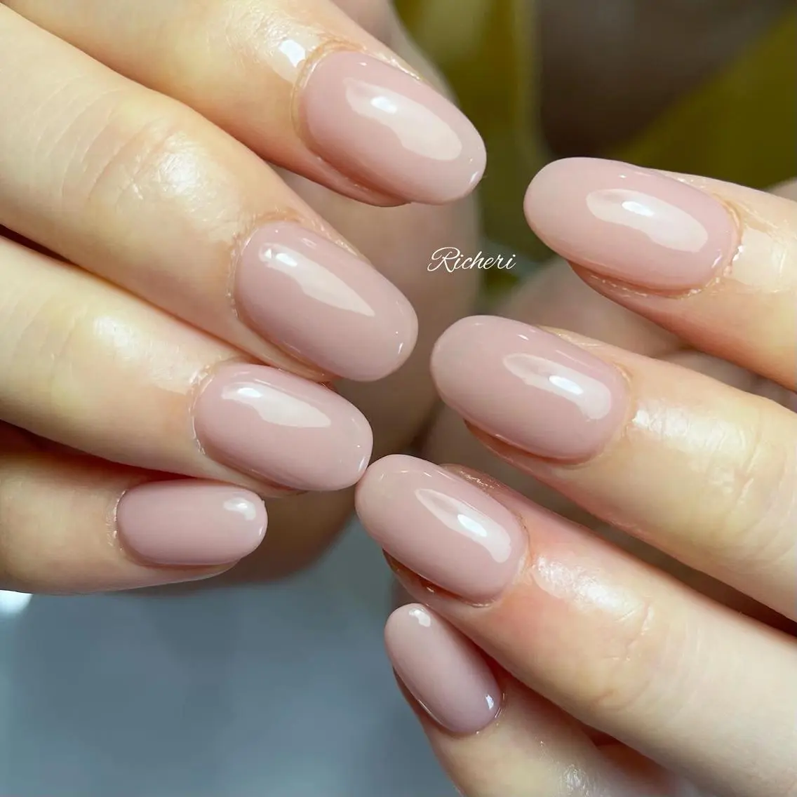 ミディアム ネイル 韓国風ヘア アートネイル フラワーネイル フレンチネイル ジェルネイル richeri beautyのその他イメージ