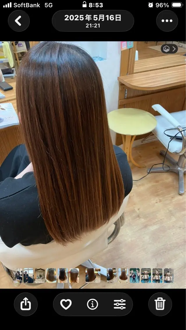 ロング 高畑駅×縮毛矯正 縮毛矯正×湯浅貴子のヘアスタイル