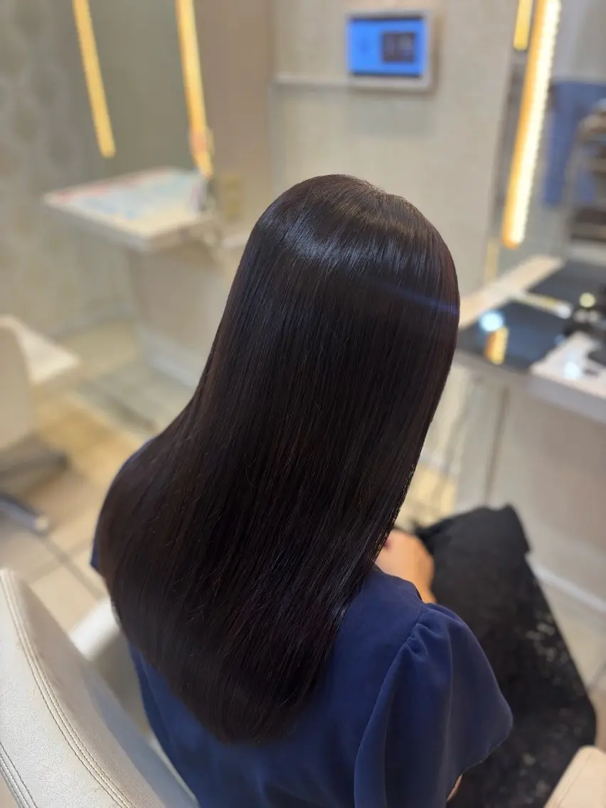 ロング カラー ラベンダーカラー ヘアカラー トリートメント はらだ すずのヘアスタイル