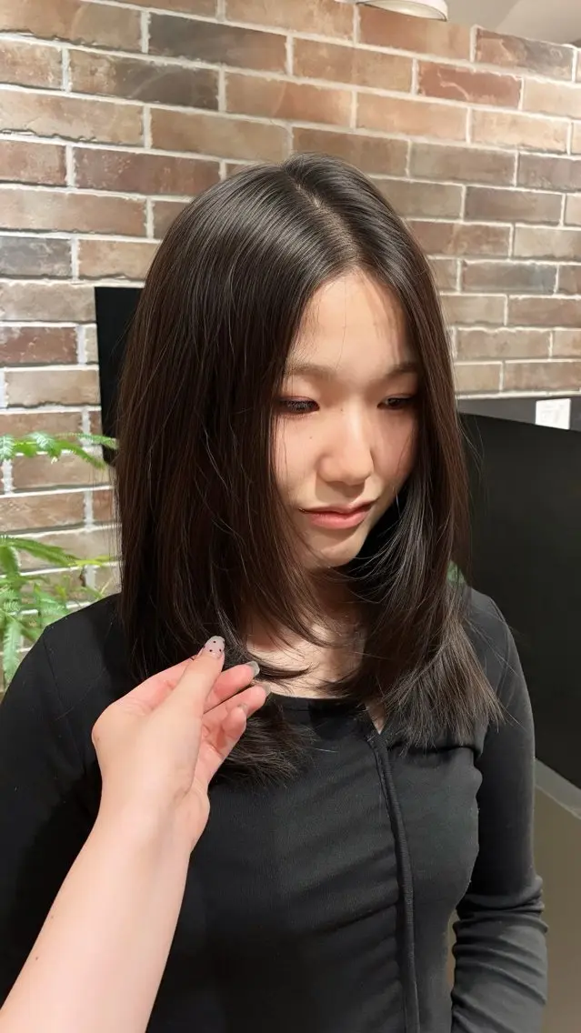 ミディアム カラー カット ヘアカラー 🎀津曲夏希　ボブ レイヤー/顔周りのヘアスタイル