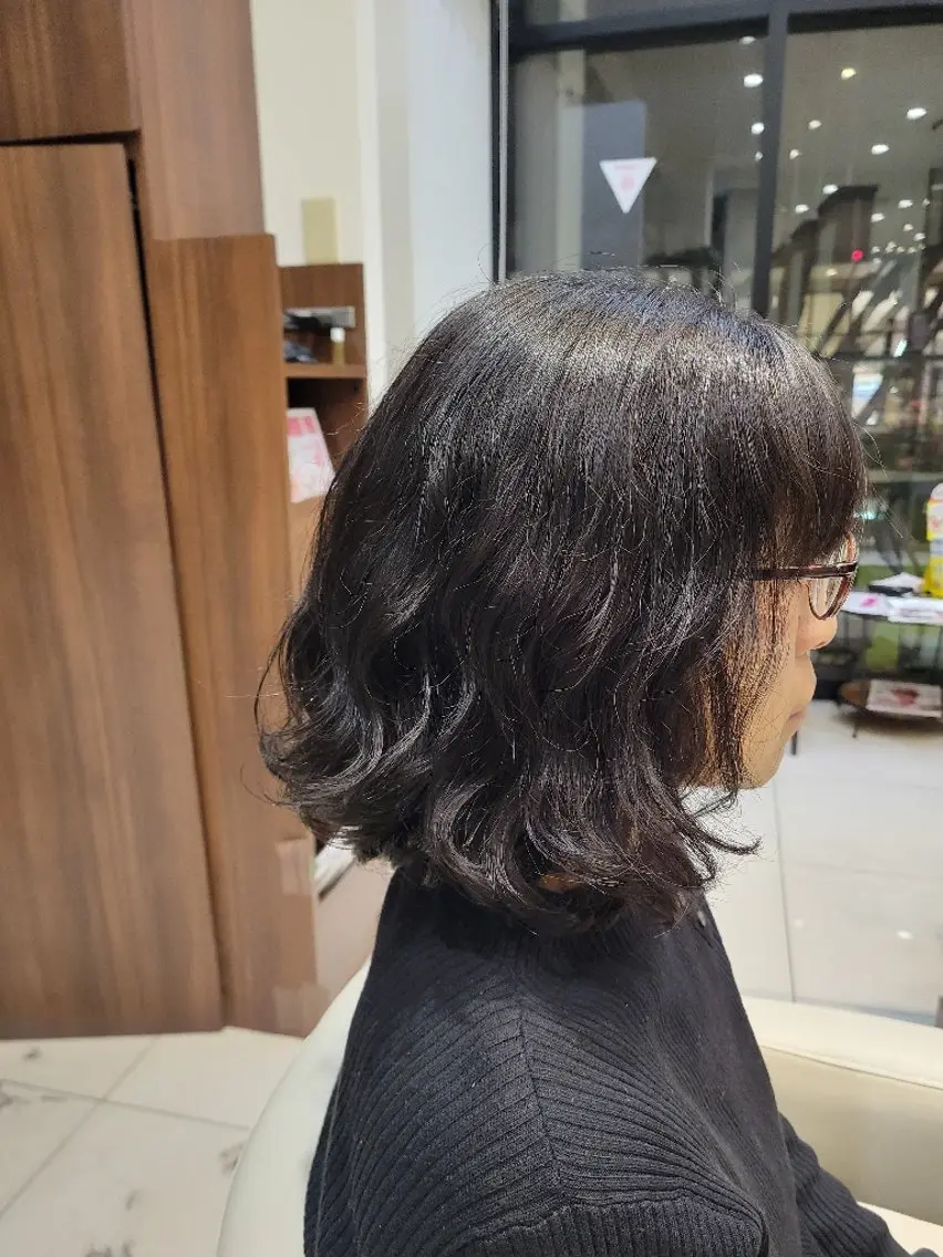 ミディアム メンズパーマ 渡辺将功のヘアスタイル
