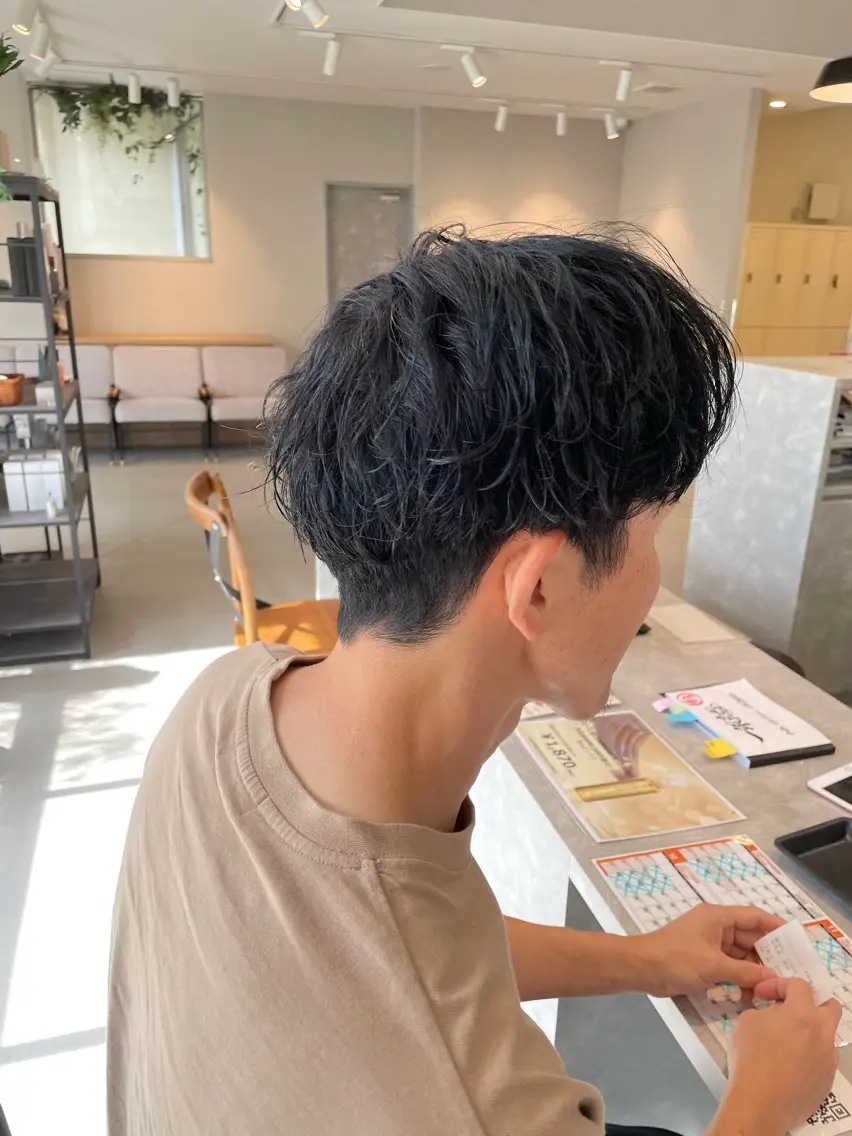 ショート パーマ メンズ メンズパーマ カット パーマ トリートメント 一宮/メンズパーマ /ケアカラー　/矢島のヘアスタイル