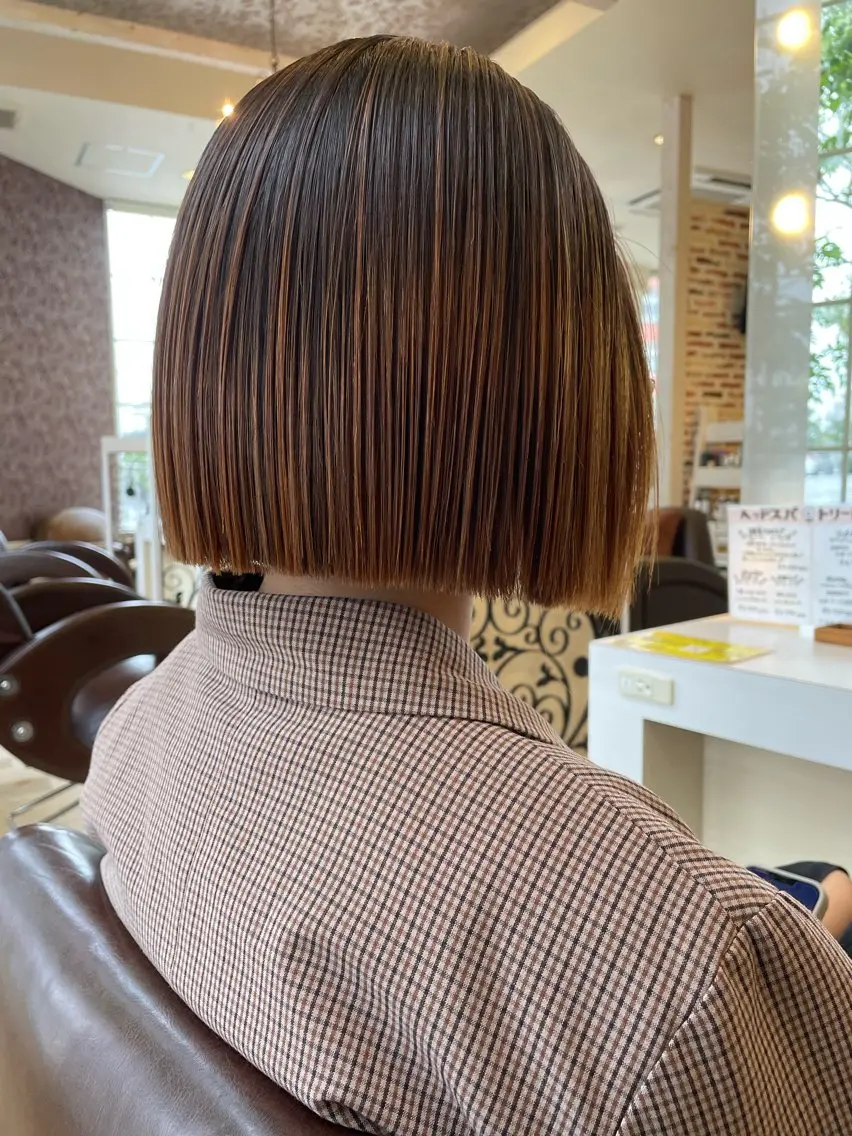 ショート 切りっぱなしボブ ボブ 東恩納 誠のヘアスタイル