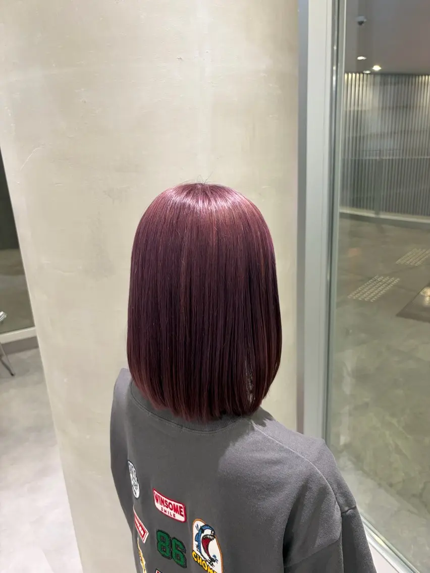 ミディアム カット ヘアカラー MINENO🌼 ブリーチ⭐️カットのヘアスタイル