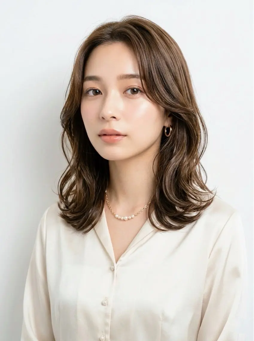 ミディアム カット ヘアカラー トリートメント リュウヤ🌙透明感 /艶髪🌙のヘアスタイル